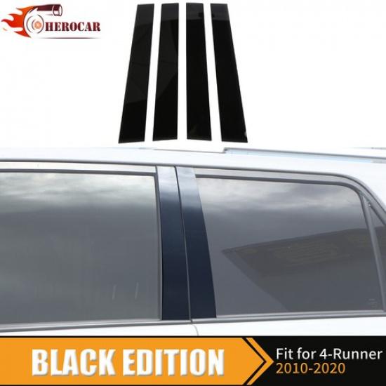 Window Pillar Cover Door Trim Blackout Emblem Overlay For 4Runner 2010+ Exterior