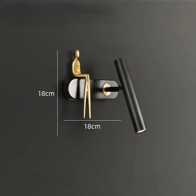 Creative LED Wall Lamp Personality Postmodern Living Room Background Wall Light Luxury Bathroom Bedside Wall Lamp Decor Fixtures