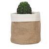 Retro Kraft Paper  Flower Basket Desktop Makeup Washable Fabric Storage Basket Flower Pot Cover Pen Holder Home Supplies