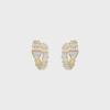 Elegant Snake Bone Style Zircon Earrings with S925 Silver Needle - High-End Luxury Design for Women
