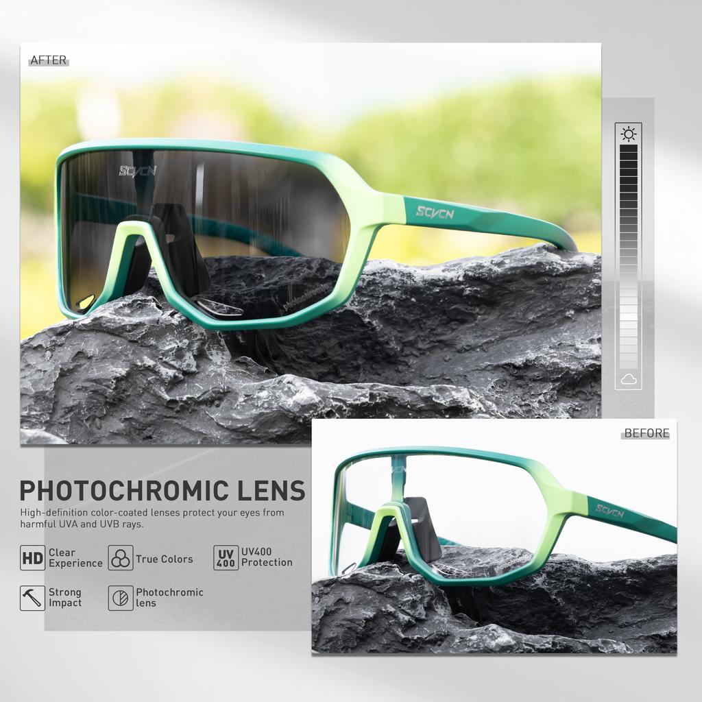 SCVCN Photochromic Sports Sunglasses Polarized Cycling Glasses for Men Mountain MTB Bike Bicycle Goggles UV400 Women Driving