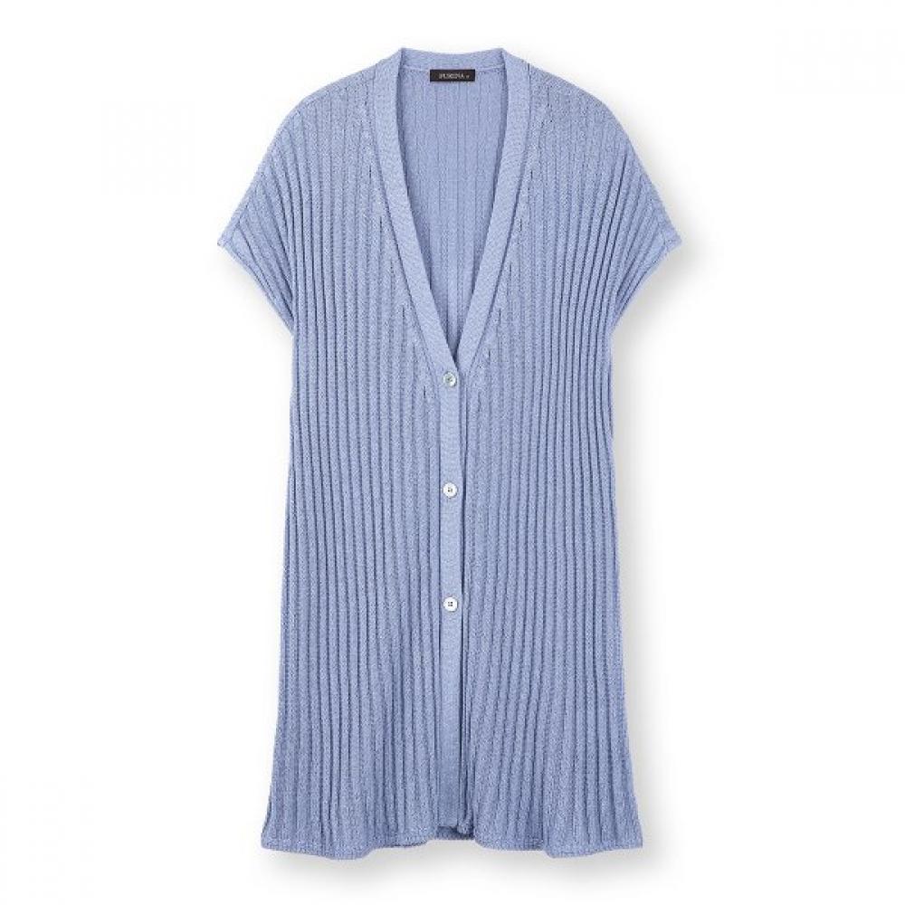 Furina Soft Comfort Cotton Blend Long Vest sky blue/M (90)