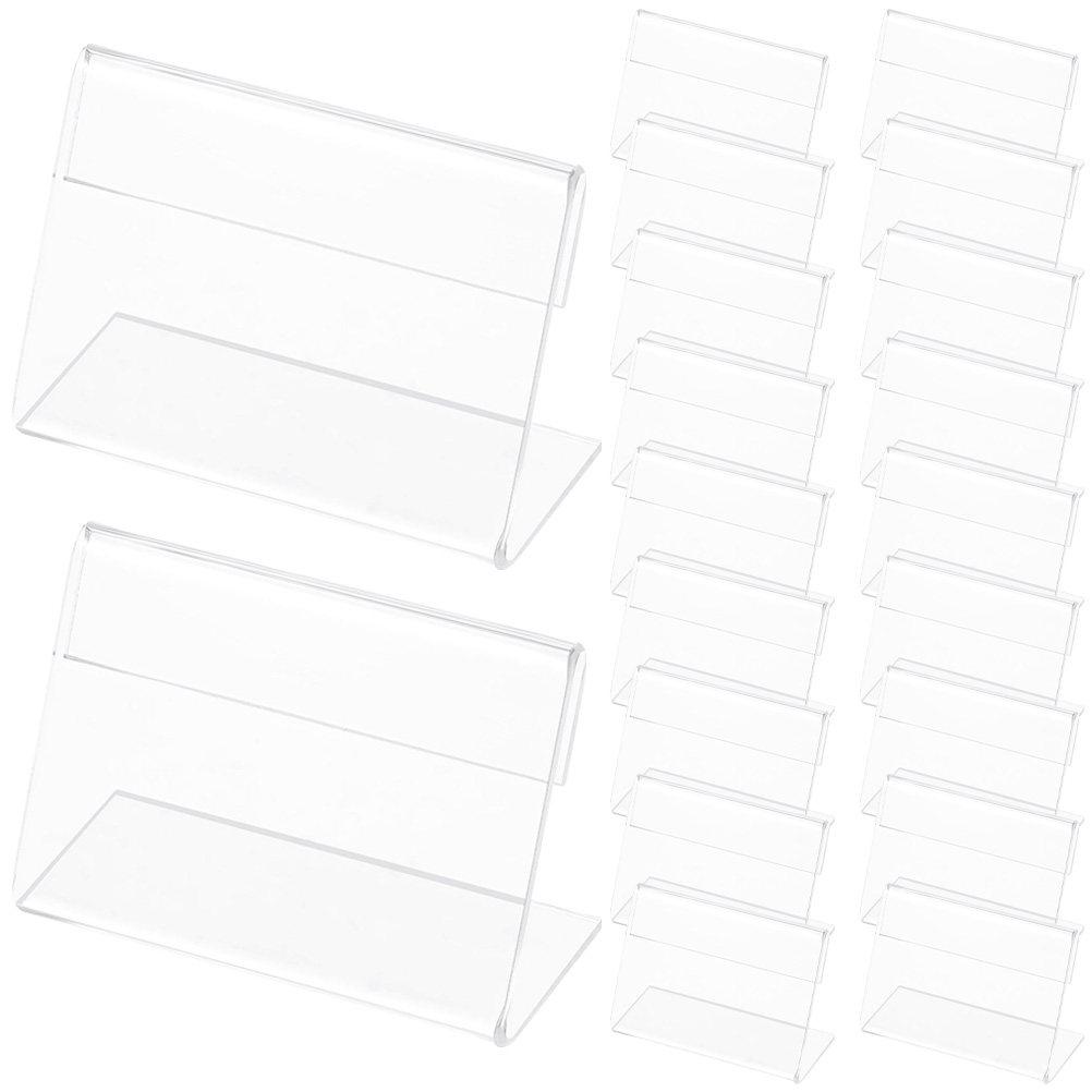 25 Stück Klare Acryl Tischaufsteller für Menüs, Fotos, Bilder, Poster, Einfaches Einsetzen, Wiederverwendbar, Langlebig