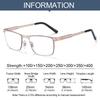 Stainless Steel Men Business Reading Glasses for Reader Women Unisex Presbyopia Optical Eyeglasses +1.0 1.5 2.0 2.5 3.0 3.5 4.0