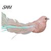 Glitter Feather Bird Ornament Sparkling Design with Clip Cute For Home Christmas Tree Decoration Festive Charm for Lightweight Plastic