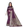 Shasmi Sarees Damen Kunstseide Lila Kanchipuram Sari (SAN PARI S-1 LILA)