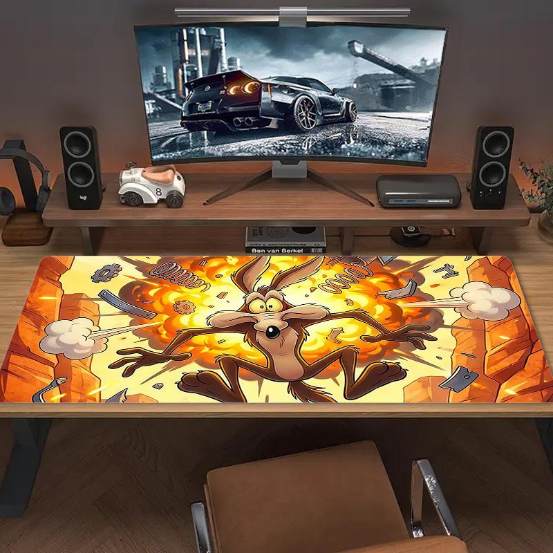 Looney Tunes Print Cushion Non-slip Laptop Tablet Big Mousepad XXL Mat Mini PC Playmat With Lock Edge