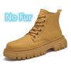 Fashion Genuine Leather Outdoor Snow Botas New Arrival Men's Winter Boots Luxury Brand Motorcycle Basic Boots Man Cotton Platform Shoes