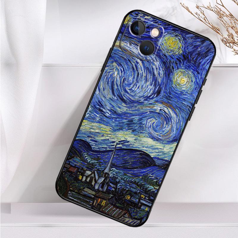 Van Gogh Starry Night Shockproof Case For iPhone 17 16 Pro Max 11 14 15 Plus 12 13 Mini 16e 17 Air Phone Cover