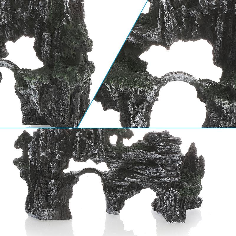 Aquarium Decoration Resin Rockery: Fish Tank Landscaping Stone Ornaments GS
