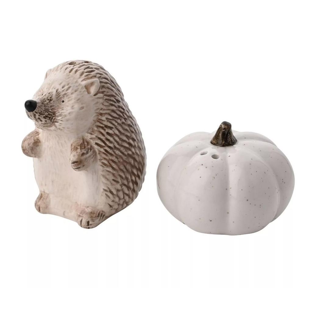 Country Living Ceramic Hedgehog Salt and Pepper Shakers Set