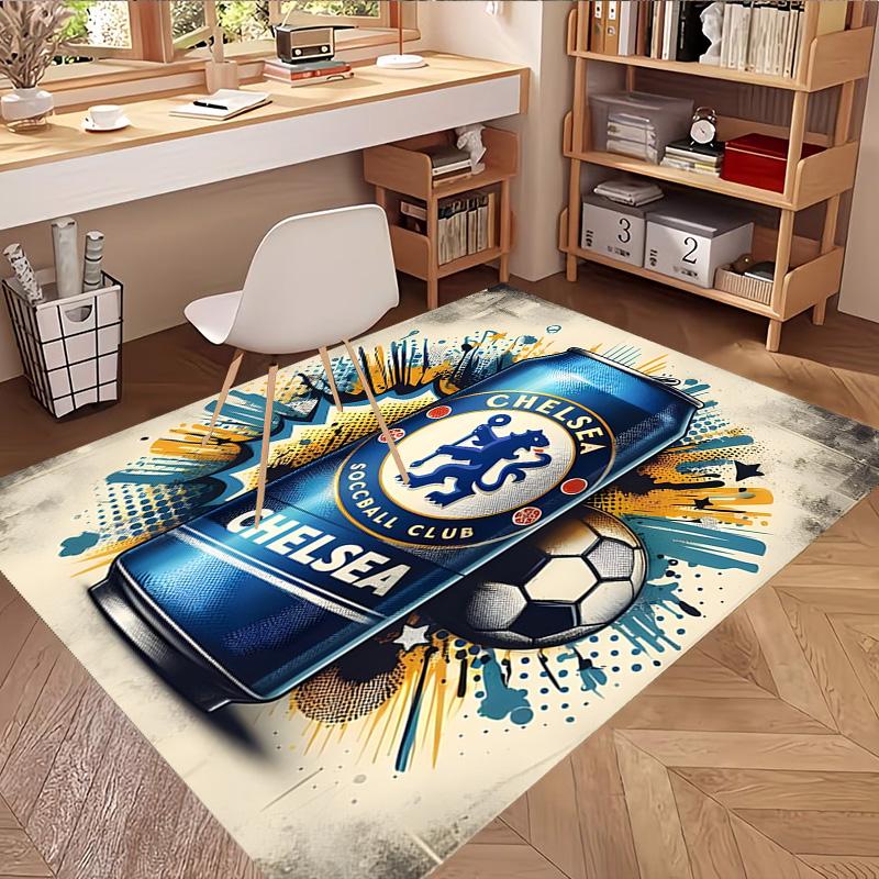 Football Club F.C Print Rug, Washable Floor Carpet, For Entryway Dorm Laundry Room Office Study, Home Decor Birthday Christmas Gift