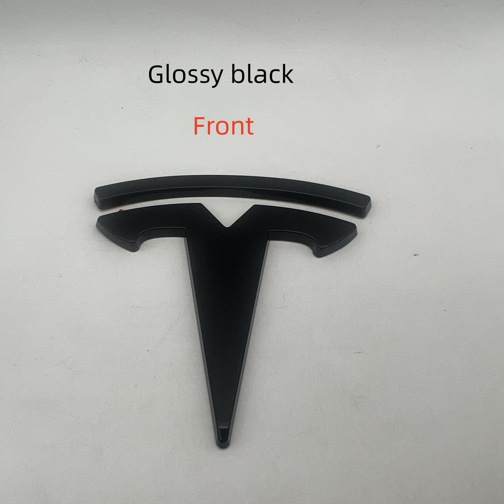 1-3 st glanssvart Påverkar inte ABS för Tesla Model3 ModeY bil Främre Emblem Bakre Baklucka Ratt Klistermärke Emblem styling