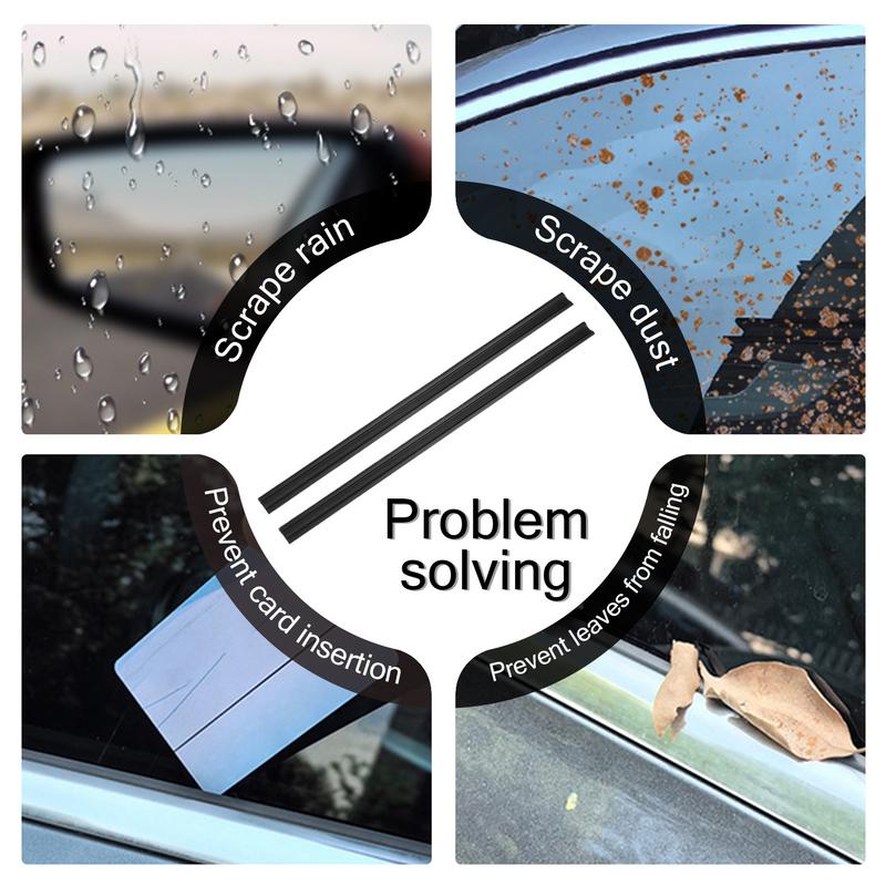 Auto Seitenscheibenwischer Multifunktionale Gummi Seitenscheibenwischer 2 Stück Verschleißfeste Autozubehör Seitenscheibenwischer Set Für