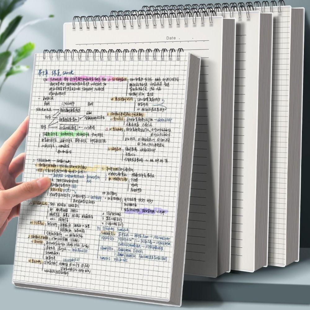 Grids/Blank/Horizontal Line Spiral Notepad Flip Over Design Memo Pad  School Office Supplies