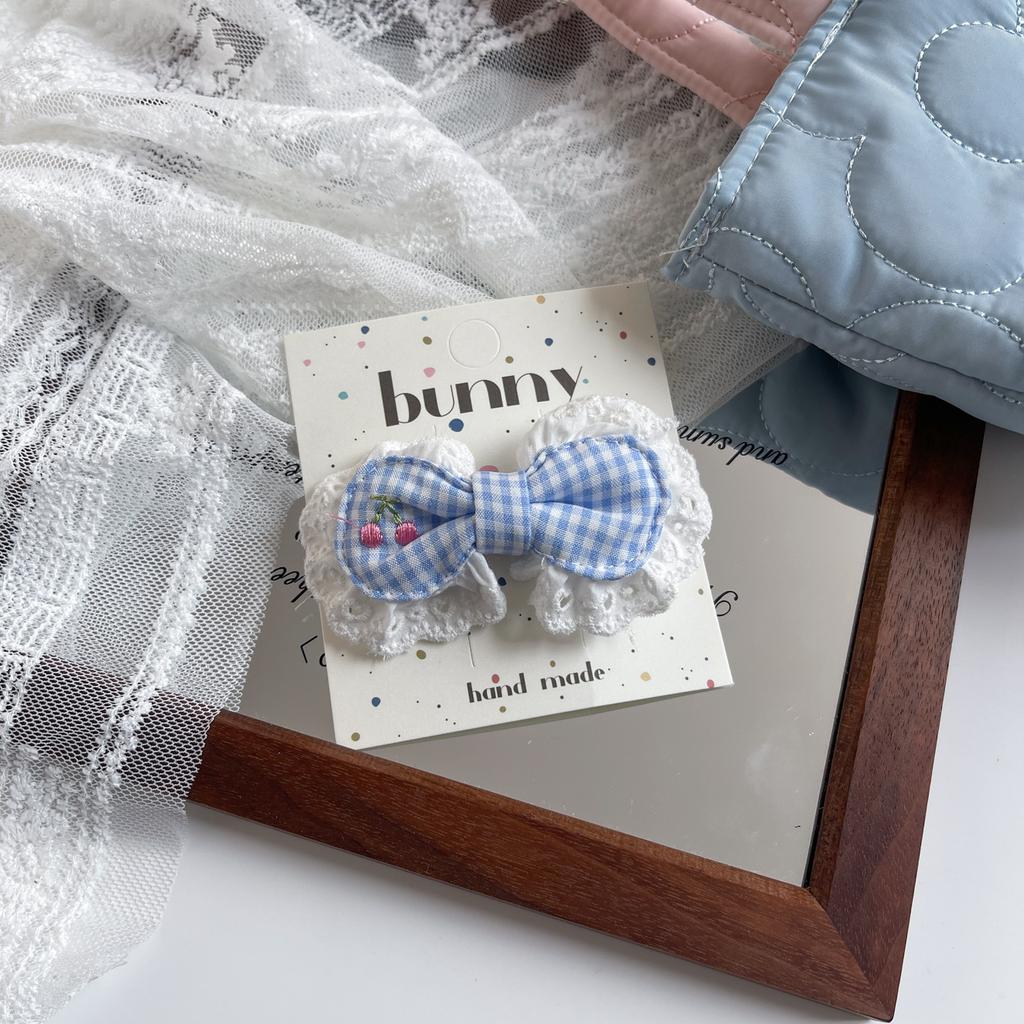 Cartoon Cute Rabbit Hair Clips Fabric Lace Children's BB Clips Hairpins for Baby Girls Kids Hair Accessories Headwear Hairgrips