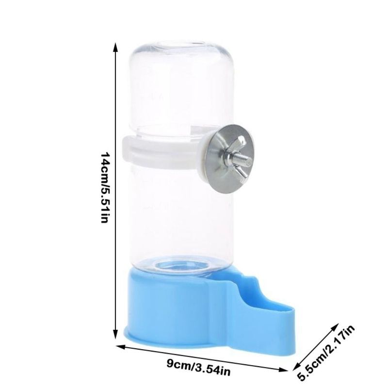 140ml Automatic Birds Drinker Transparent Large Capacity Automatic Feeder Leak-proof Hamster Bottle