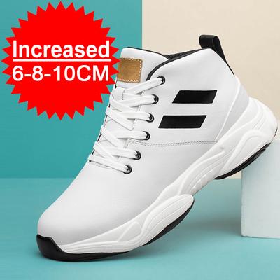 Fashion Sneakers Heightening Shoes Breathable Elevator Shoes Height Increase Shoes Leather Shoes Insoles 8CM Man Height Increasing Shoes