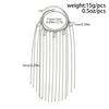 Creative Pearls Long Tassel Simple Handmade Chain Bracelet for Women Unique Temperament Metal Bracelets Charm Jewelry