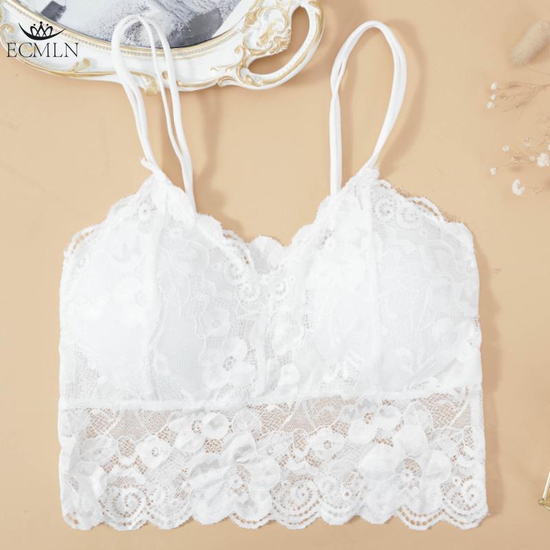 Hollow Breathable Lace Bra Lace Suspenders Wrapped Chest Bras Padded Tube Top Underwear Bra for Women