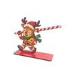 Wooden Christmas Tissue Box Holder with Snowman Santa and Design, Festive Tabletop Decoration