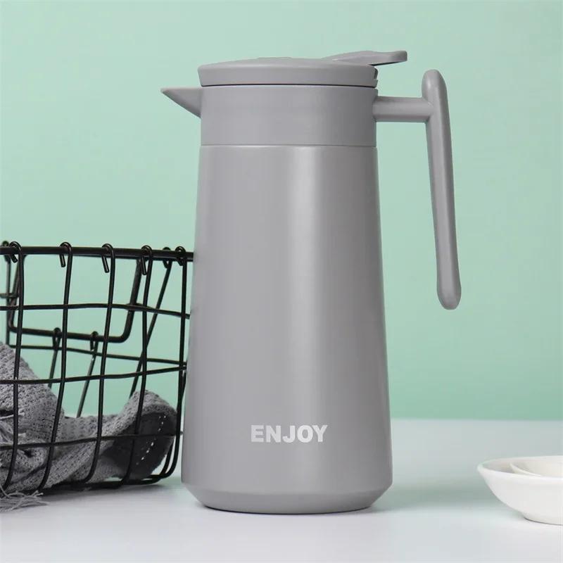 304 Stainless Steel Insulated Kettle Coffee Pot 800ml Dual Layer Vacuum Hot Kettle Coffee Pot Leakproof Insulation Moka Pot
