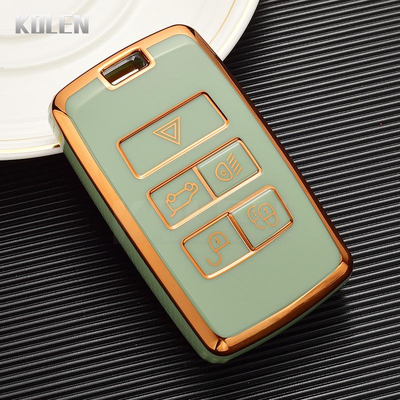Plating Tpu Car Key Case Shell Cover Fob For Land Rover Range Rover Evoque Discovery Sport Velar For Jaguar Xe Xf E-Pace F-Pace