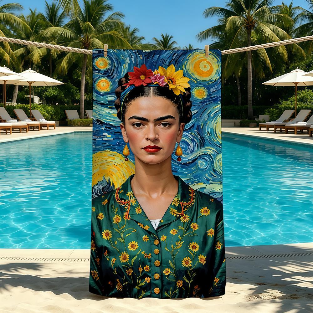 Painter F-Frida K-Kahlo-ES Art Towel For Outdoor Camping Beach Towel Super Absorbent Quick-Drying Summer Towel