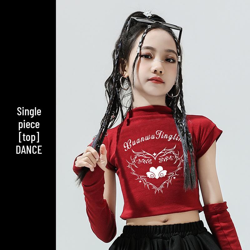 Girls' Jazz Hip Hop Dance Costume Set - Trendy Cheerleading Performance Outfit