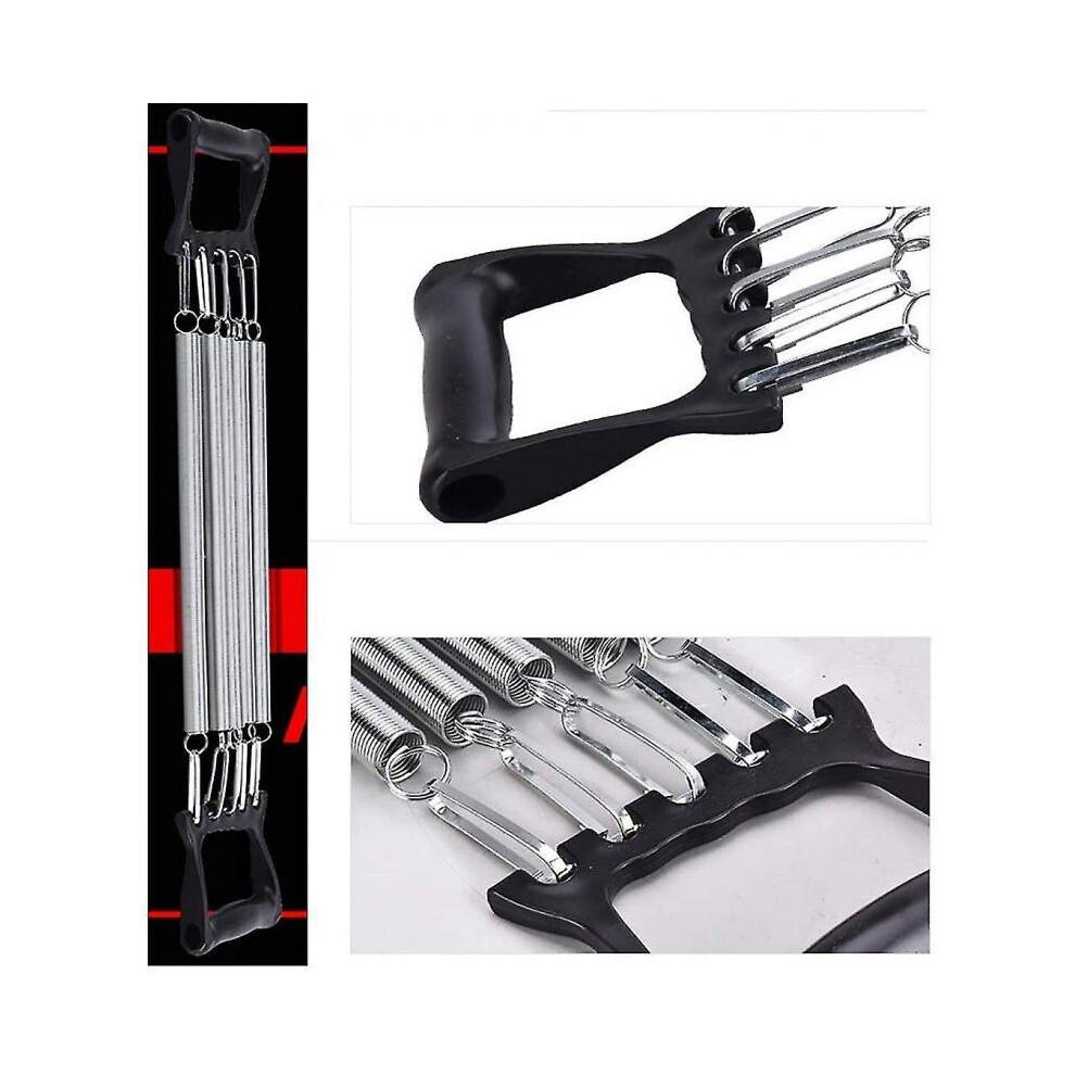 Professional Expander Black, Chest Expander with Removable Steel Springs, Chest Arm Expander 5-way Adjustable-hy