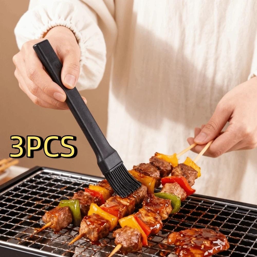 3PCS Split Design Silicone Oil Brush High-Temperature Barbecue Basting Brush Pastry Brush  Baking