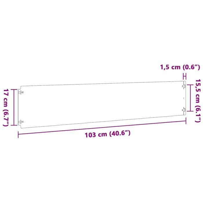 VidaXL Bordures pelouse 30pcs vert olive 20x103cm acier laminé à froid, bordure de jardin, bordure de lit de jardin, bordure 860163