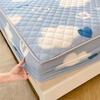 Soft Brushed Thicken Quilted Mattress Cover Breathable Anti-mites Al-inclusive Queen Size Bed Cover Not Included Pillowcase