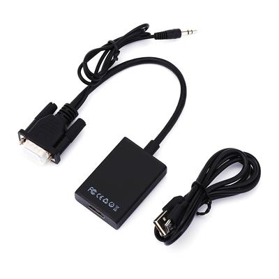 Kabel VGA do HDMI o wysokiej rozdzielczości 1080P z kablem USB Konwerter adapter do komputera PC