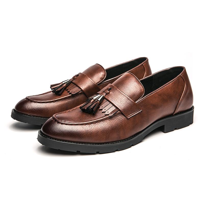 Fashion Spring New Casual Shoes Loafers British Style Party Leather Wedding Shoes Men's Platform Shoes Leather Oxford Shoes Dress Shoes