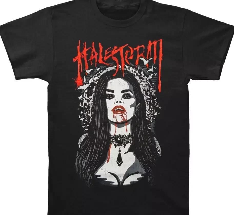 Halestorm Tour Band Girl Bleeding Black Cotton T Shirt  HH1015 Unisex T-Shirt XXL