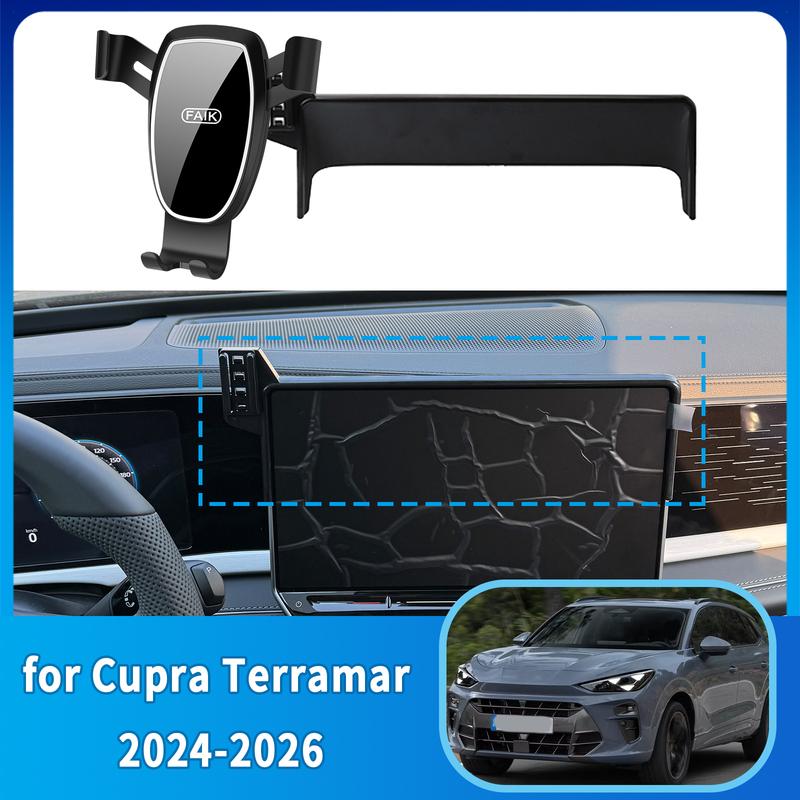 Mobile Phone Holder Fit for Cupra Terramar 2024 2025 2026 12.9" inch 5H Facelift Navigation Stand Auto GPS Bracket Accessories
