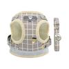 Reflective Plaid Harness Set for Dogs and Cats - Breathable, Includes Leash