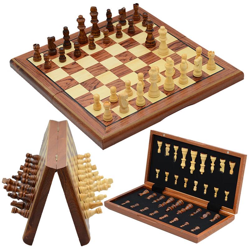 Brangdy Wooden Foldable Magnetic Chess Set (39cm)