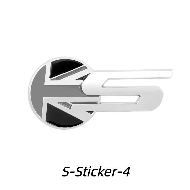 3D Metal S R Logo Car Front Grille Side Fender Rear Trunk Emblem Badge Decals for X-TYPE F-TYPE XE XF XJ XJR XFR Accessories