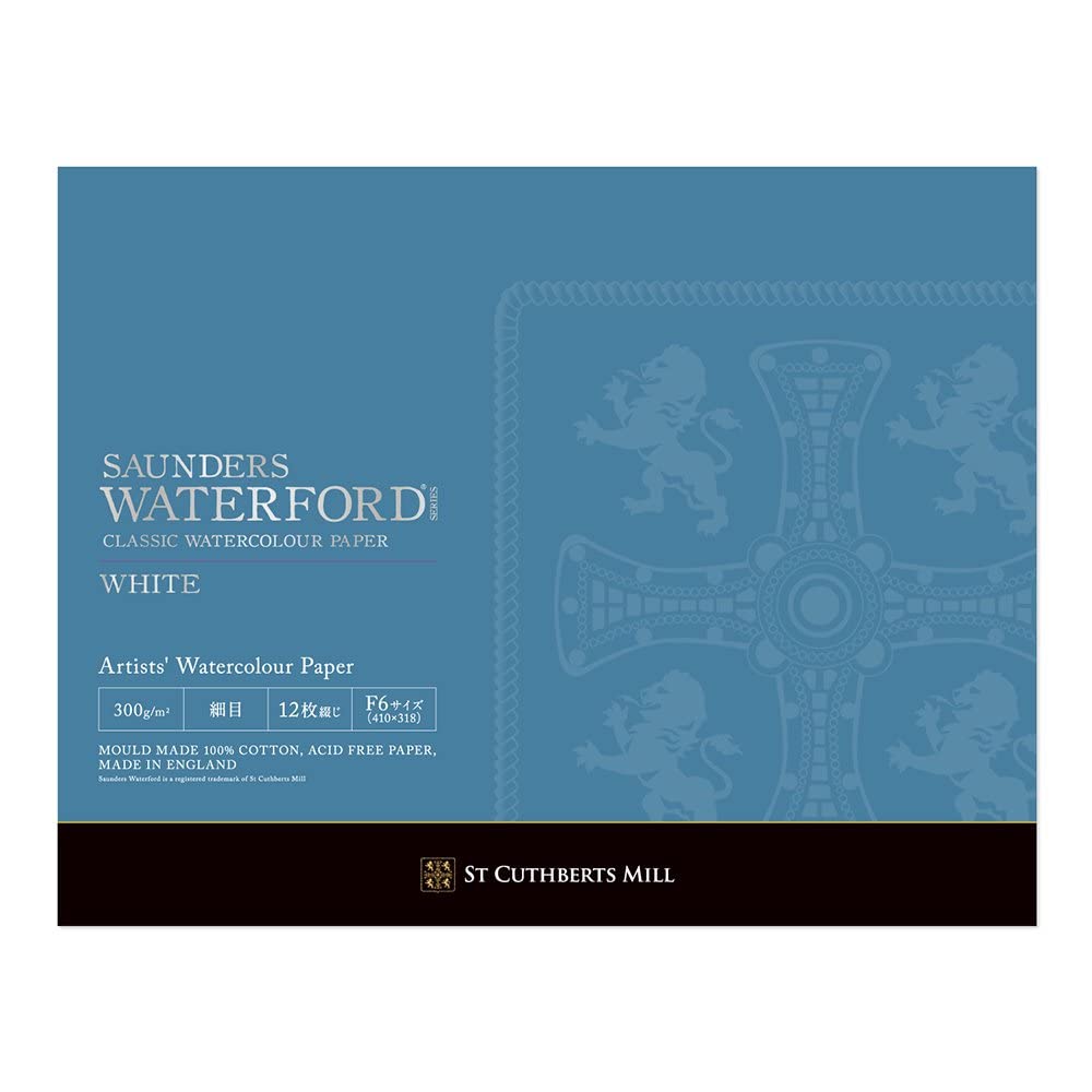 HOLBEIN Waterford Watercolor Paper Fine F6 Block 12 270964 EHBH-F6 White, Grain, 300g, Size, Type, Sheets,