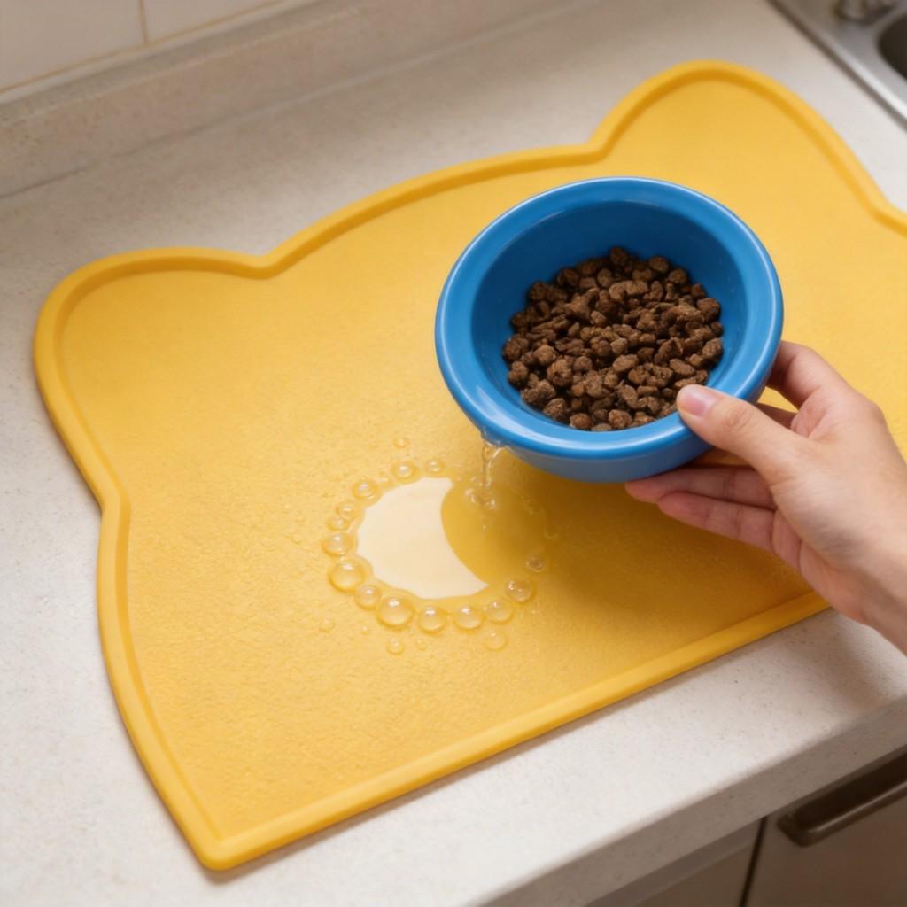 Cat Dog Silicone Pet Placemat With Antislip Waterproof Design For Cats And Small Pets