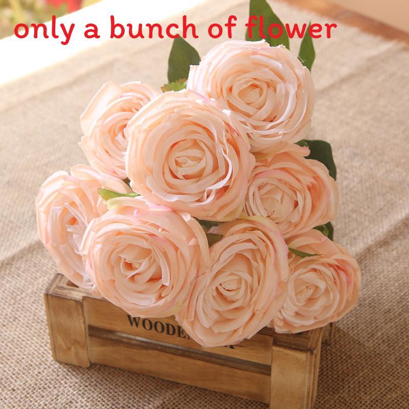Rose Wall Decor Artificial Flowers For Wedding Home Photography With Silk Material