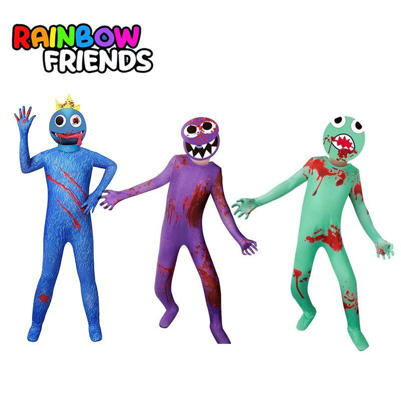 Colorful Roblox Rainbow Friends Cosplay Costume Jumpsuit For Kids And Adults