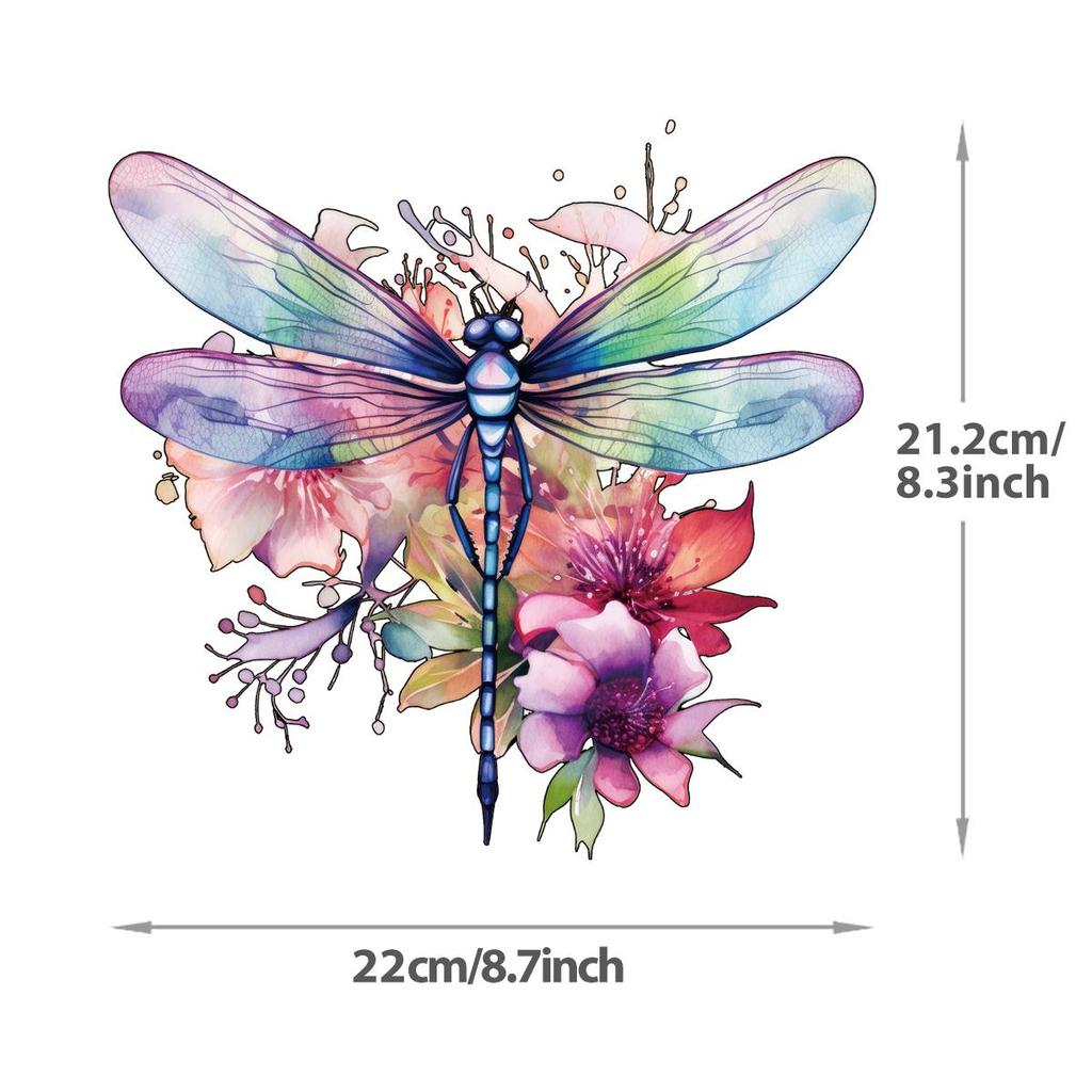 Watercolor Dragonfly Thermal Patch A-Level Washable Thermal Press Diy Vinyl Hoodies Tops Clothing Patches Print On T-Shirt Jeans