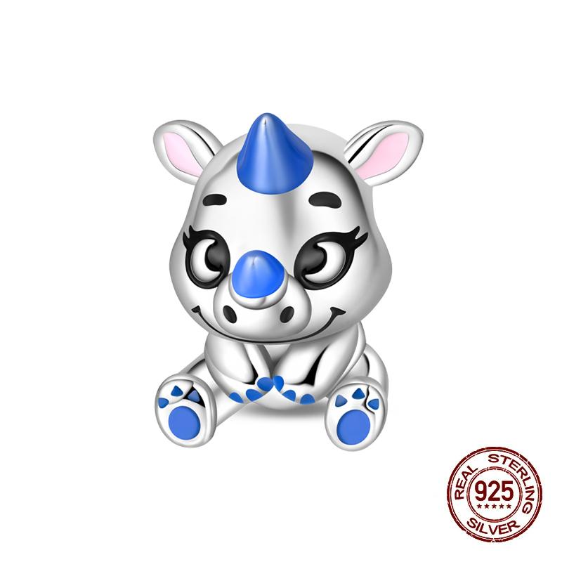 New Copper Pink Cute Animal Charms Beads Chinese Style Panda Fit 3Mm Original Bracelets Diy Jewelry Birthday Gift