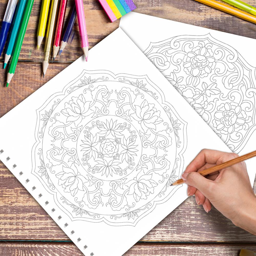 1pc, Floral Colouring Book - Teen Colouring Book - 30 Sheets, 8.3x 8.3 inches, Adult Stress Relief, Birthday, Holiday Party Gift