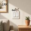 Modern Illustration Switch Plate Cover Light Stickers, Cartoon Animal Cute Cat Decor, Waterproof Removable Thin Sticker Stickers for Switch,