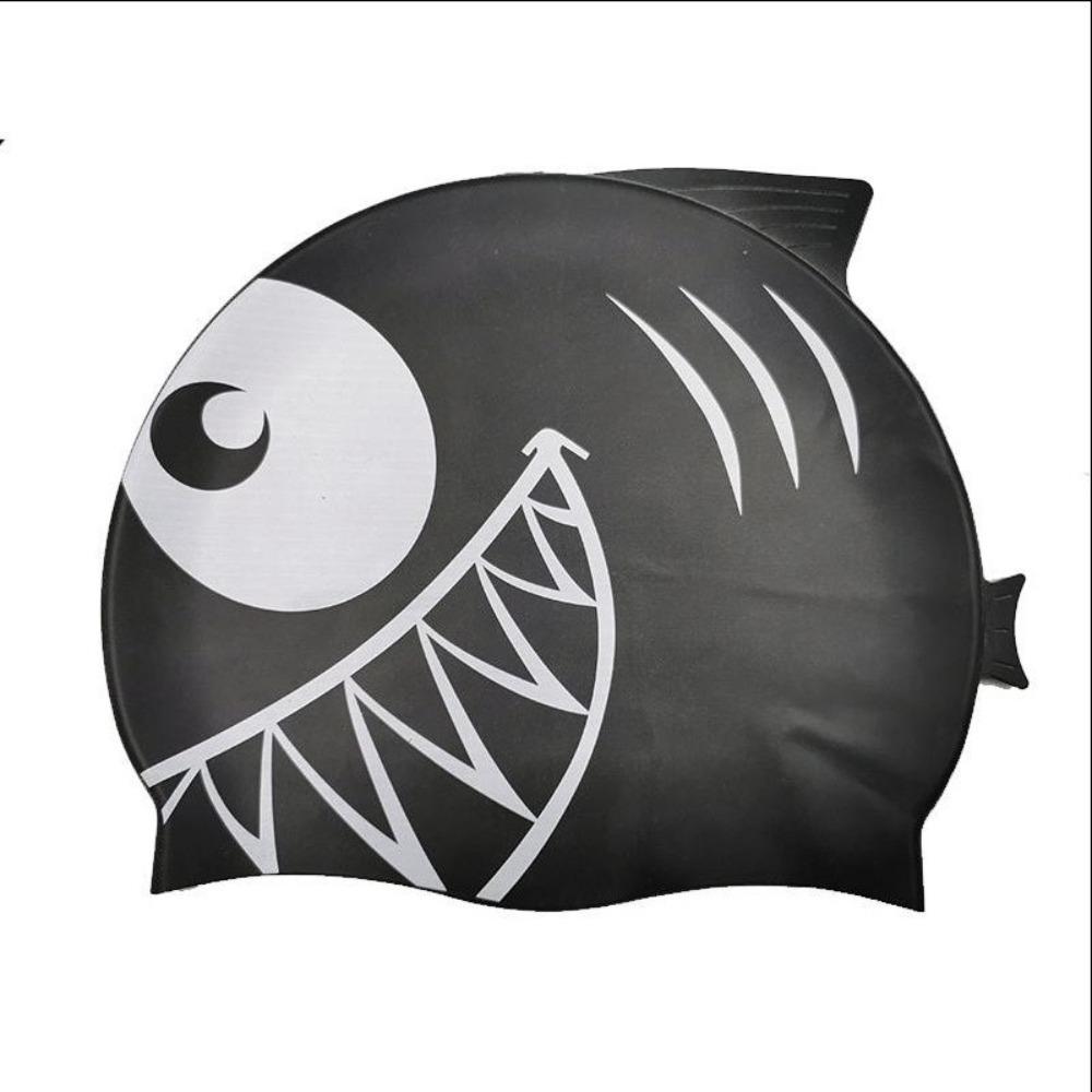 Waterproof Swimming Equipment Silicone Children's Pool Cap Cute Swimming Cap