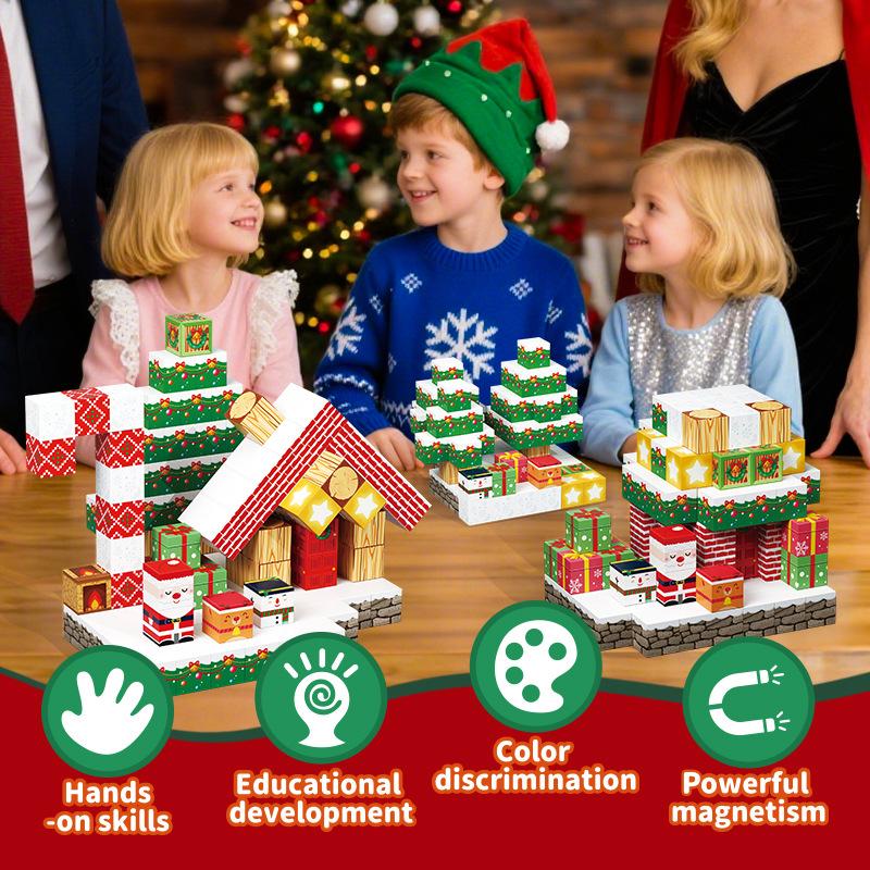 Non-Toxic Magnetic Building Blocks Mine World Magnet Cube Set For Children Kid Age 3+ Diy Model Children Sensory Toy Christmas Gift